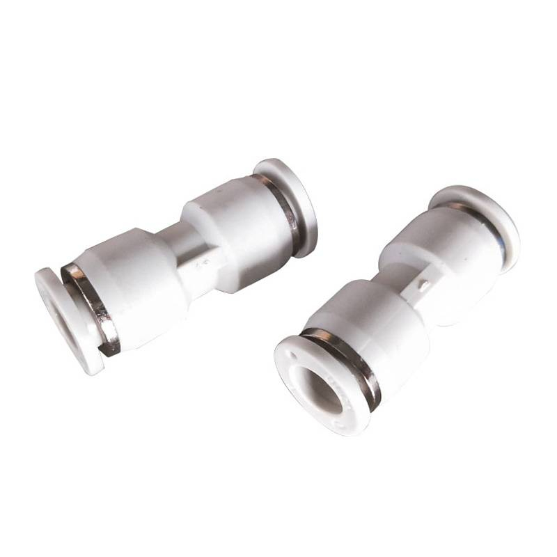 White PU Series Straight Pneumatic fitting