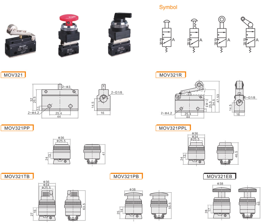 Mechanical valve MOV321 series 03